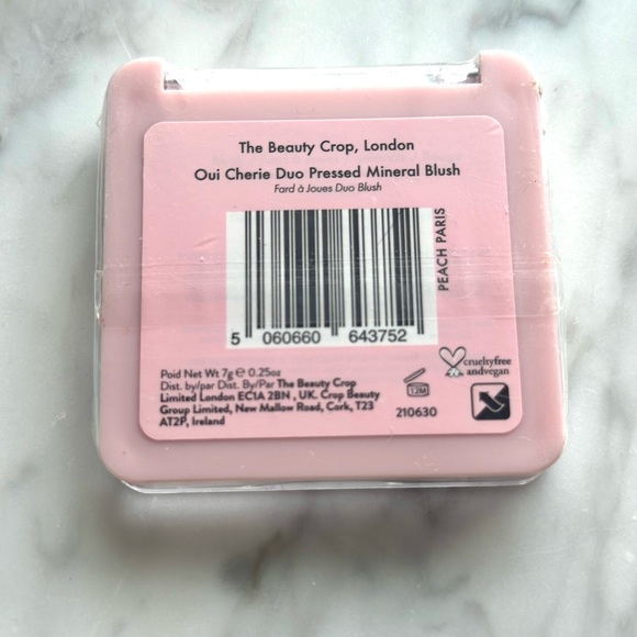 COPY - The Beauty Crop Oui Cherie Duo Pressed Mineral Blush in Peach Paris - Picture 3 of 4